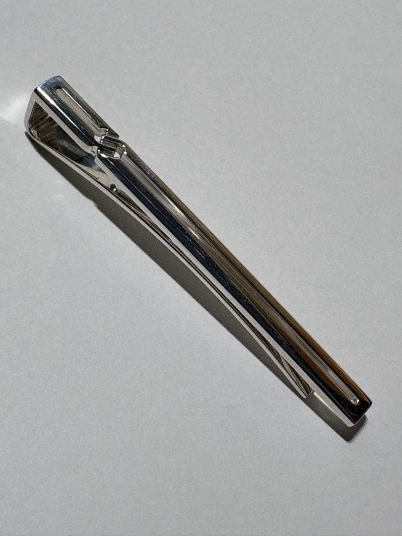 GUCCI グッチ シルバー925 ネクタイピン クリップ式／純正収納袋付き