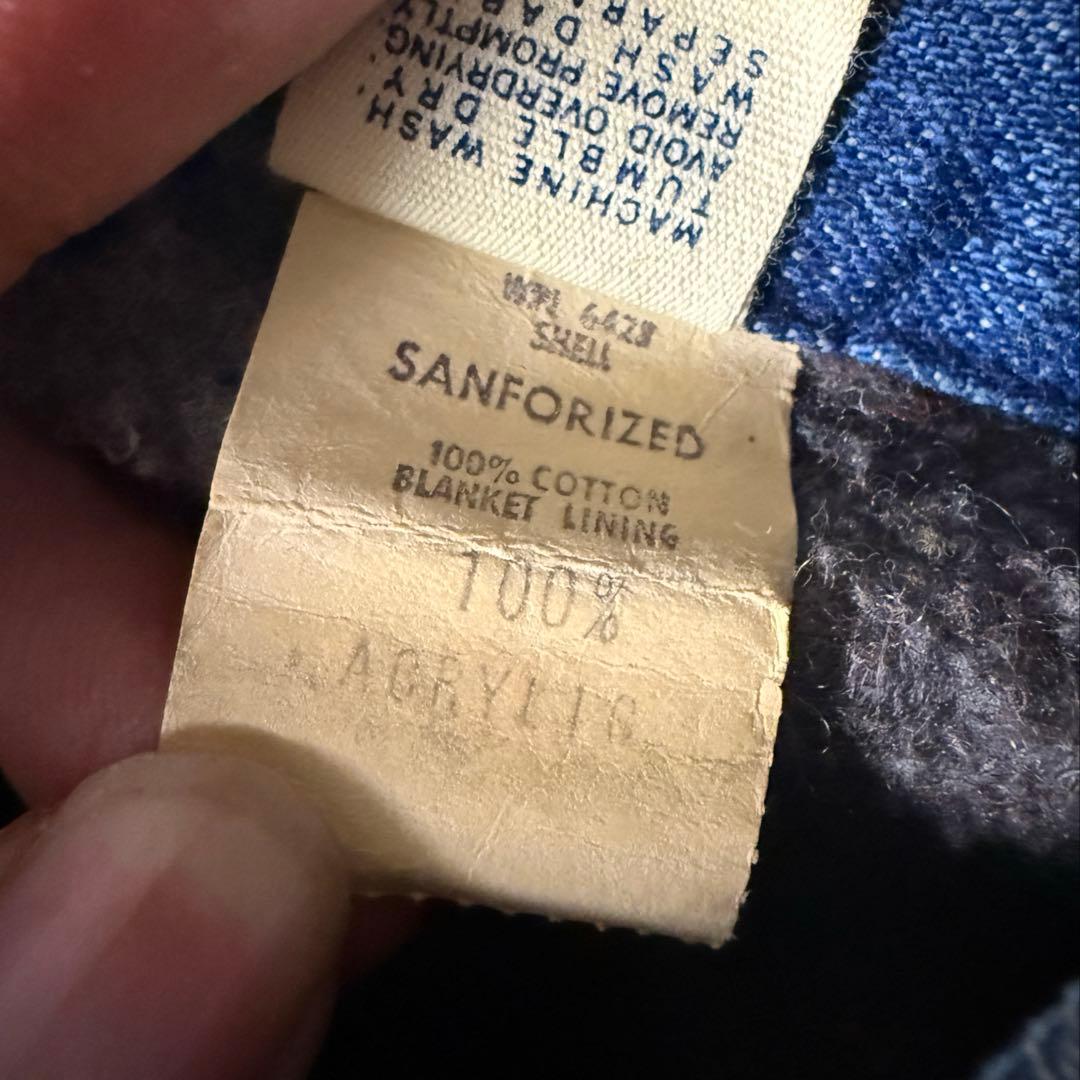 60〜70s Wrangler デニムカバーオール ブランケット付き サイズ36