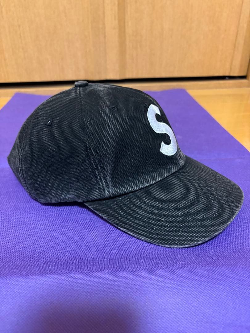 SUPREME ブラックキャップSロゴ
