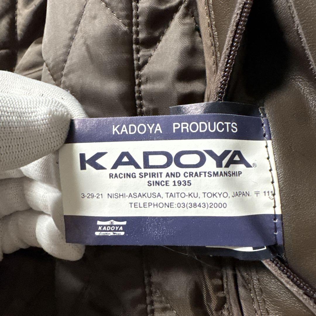 上質牛革 KADOYAカドヤ ライナー付き レザーライダースジャケット L