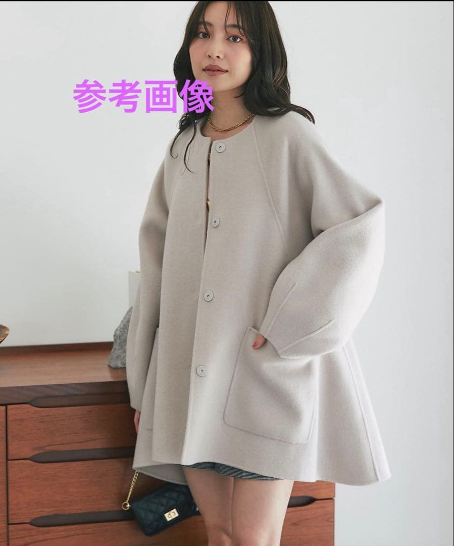 Mさま専用、ラブティックボンボン ライトラグラン フレア コート グレージュ