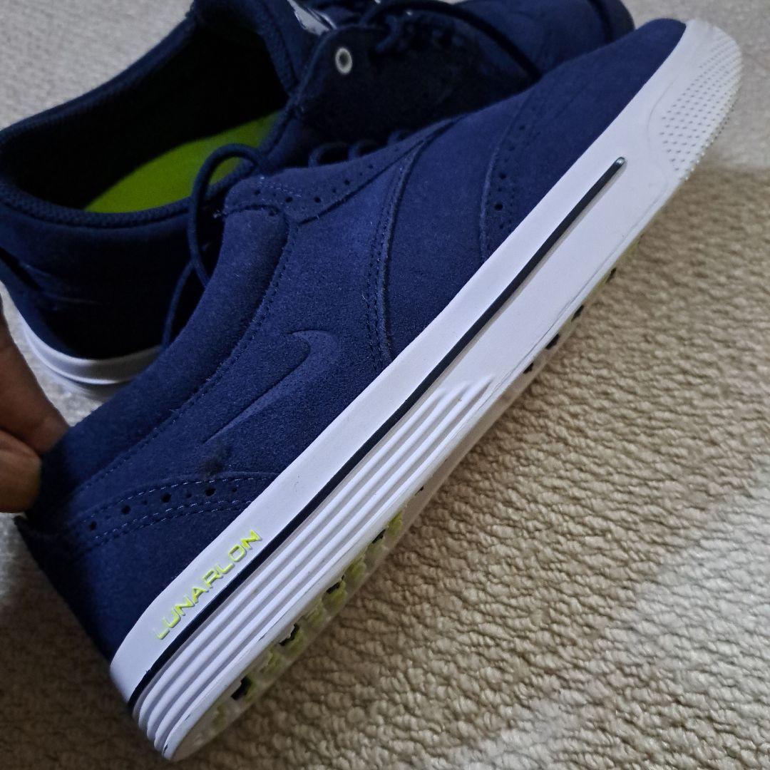 新品、未使用　Nike Lunaron ゴルフシューズ ネイビー25cm