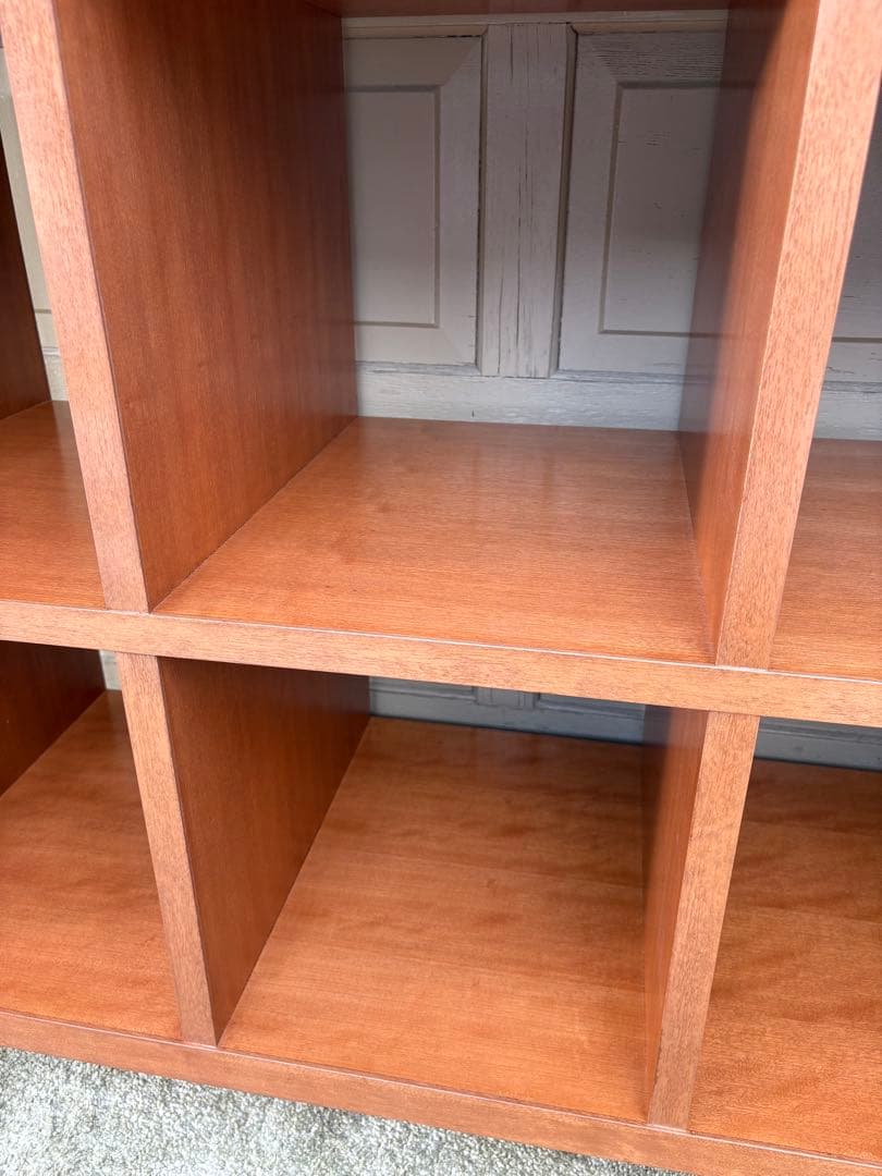 木製オープンシェルフ 6段 キャスター付き