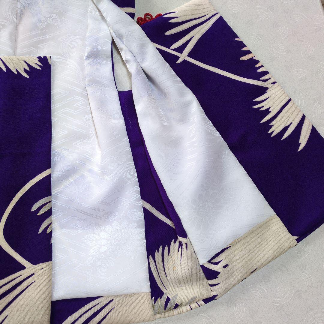 七五三３歳女の子正絹アンティーク柄手縫いの被布(中綿無し）