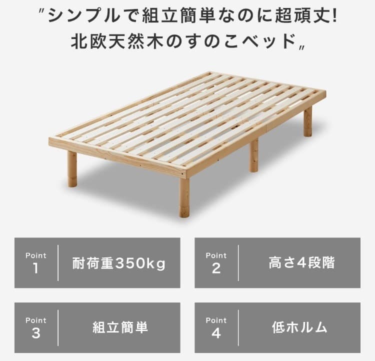 新品！未使用！ネルコンシェルジュ　すのこベッド