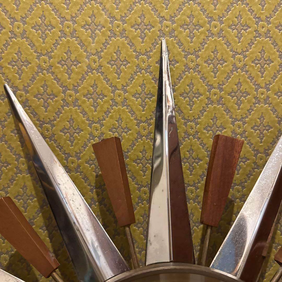 貴重 60s イギリスアンティーク MEC サンバースト ウォールミラー