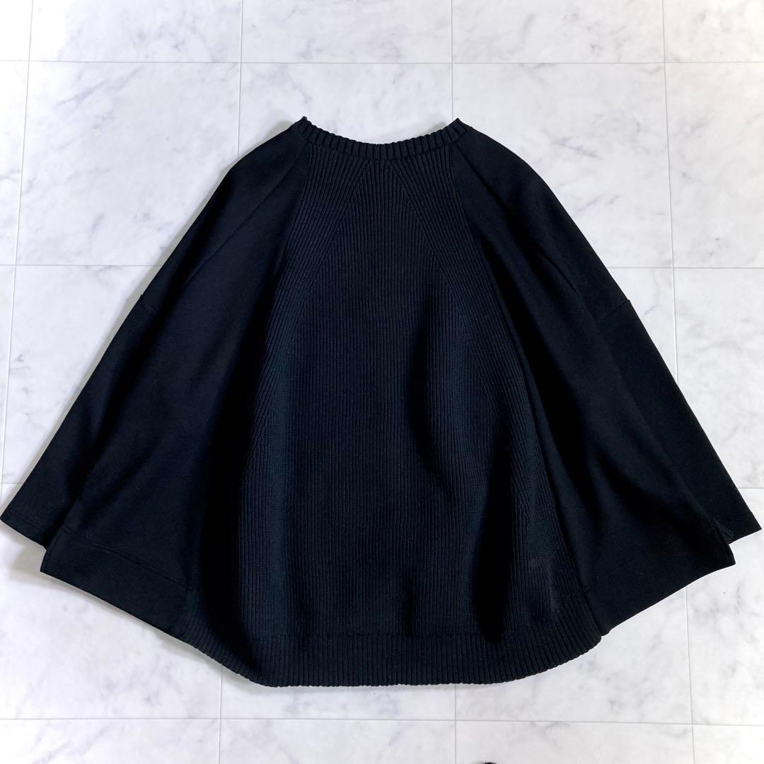 美品 ビアズリー 24AW ニットコンビダンボールプルオーバー ブラック