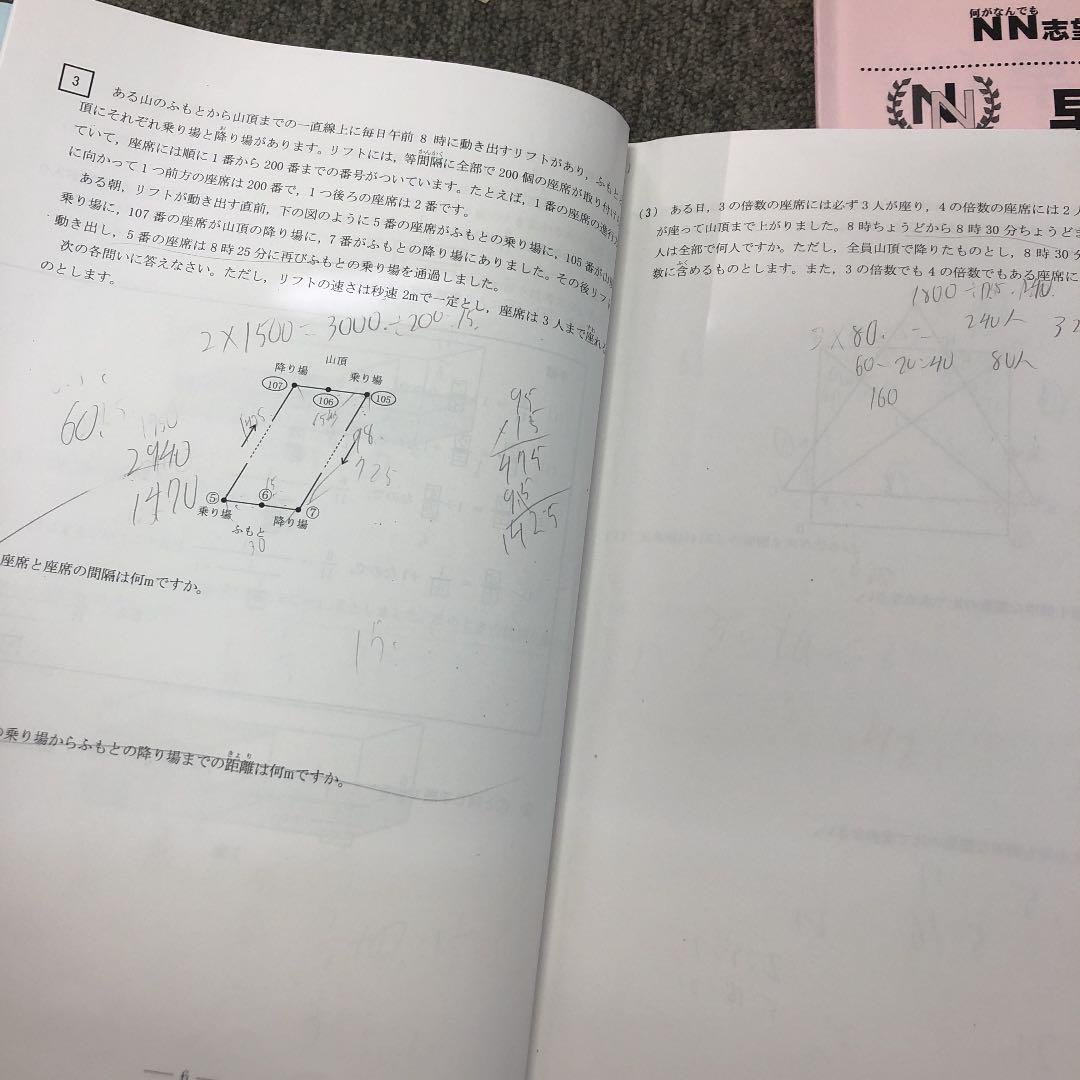 早稲田アカデミー　NN早実　夏期集中特訓　国算理社　2021年度版　中古