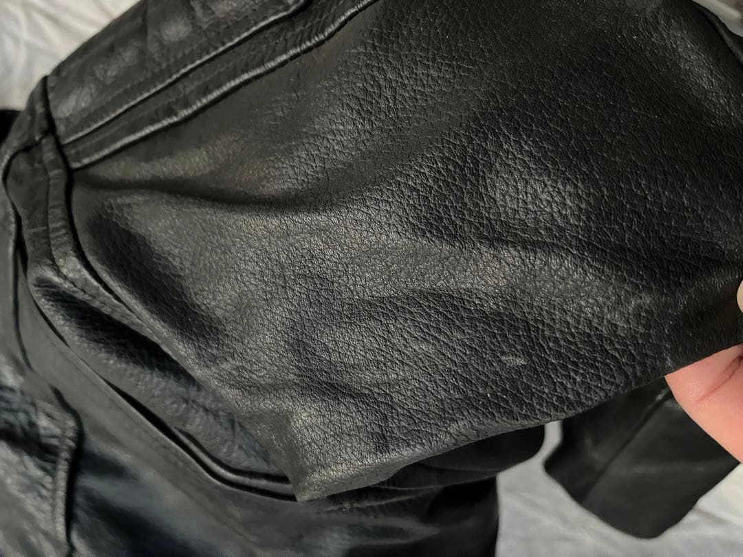 rst ブラックレザー　つなぎ　オールインワン