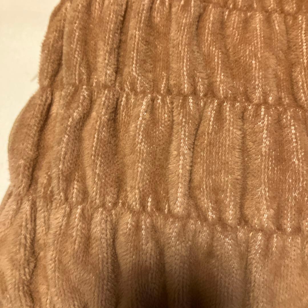 美品　ロマンス小杉　ふかふかケット　シングル　ベージュ　ヒートコットンケット