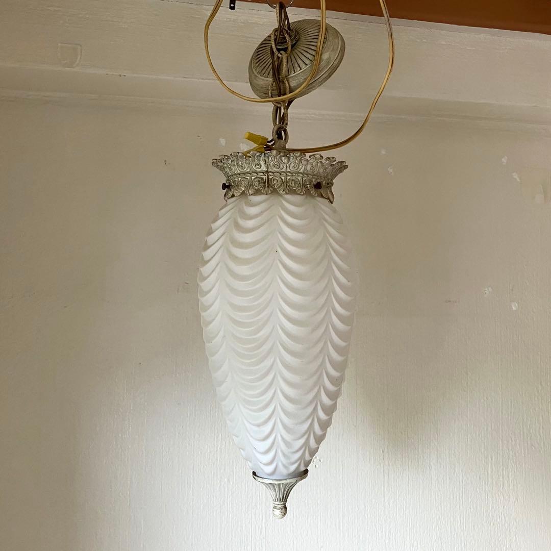 ヴィンテージ ハンギング ランプ / ガラスシェード