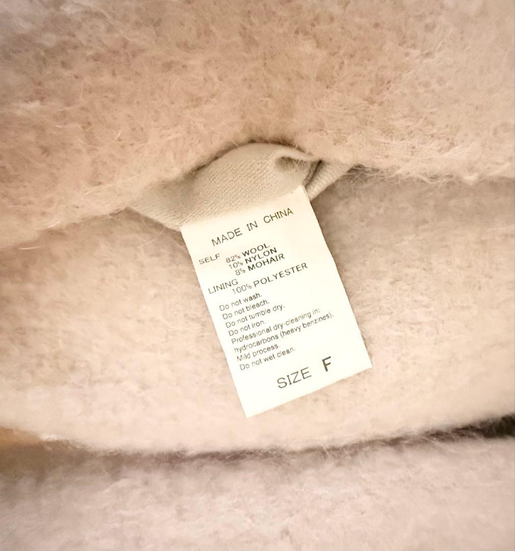 え*ー様 アダムエロペ23AW モヘヤシャギーミドルコート　ベージュ