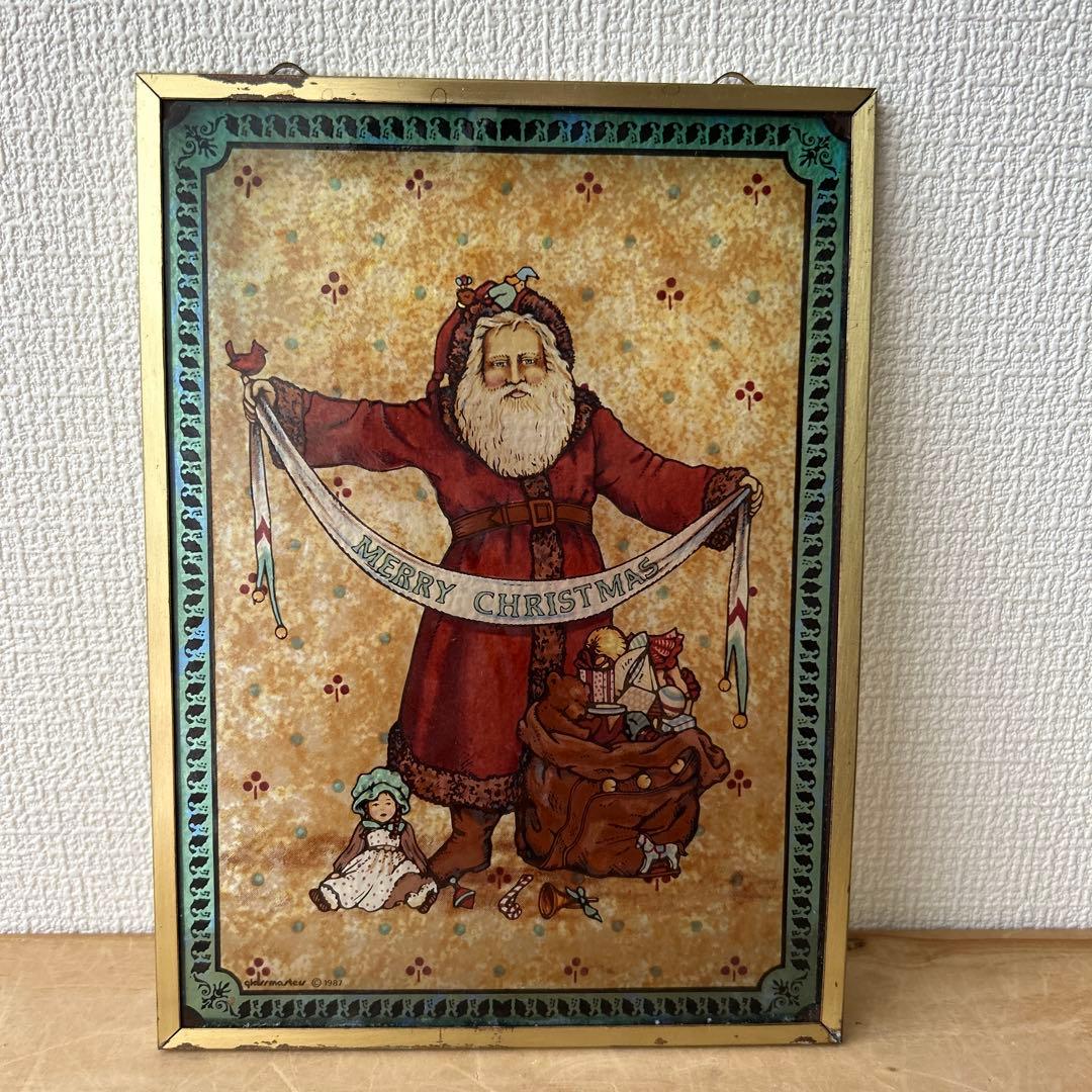 ビンテージ/グラスマスターズ/ステンドグラス/サンタ/ファーザークリスマス/輸入