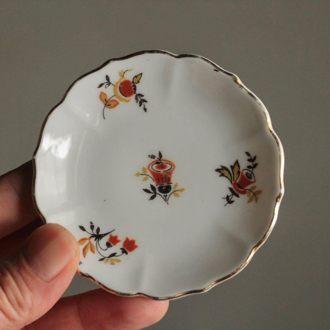 チェコ かわいらしい 小皿 4枚セット 古道具 アンティーク