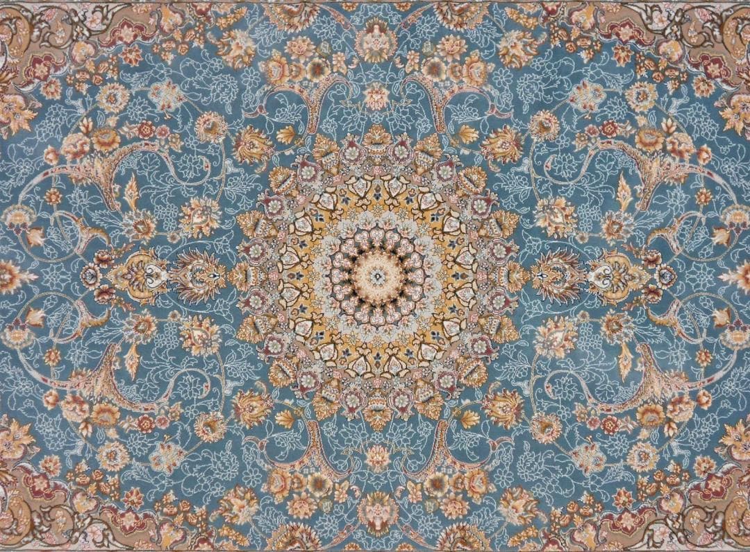 225万ノット！超高密度織 絨毯！本場 イラン産150×225cm‐201701