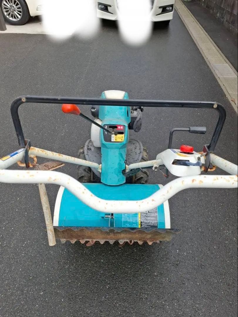 クボタ TR6000 陽菜 ミニ耕運機 ブルー溝浚器 付き
