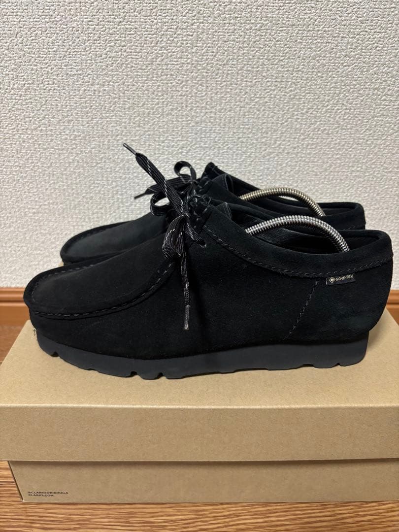 Clarks ワラビー　ブラック スエード GORE-TEX