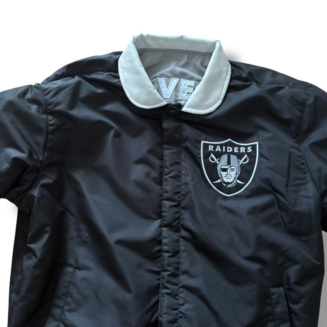 NFL レイダース スタジャン リバーシブル ブラック Lサイズ