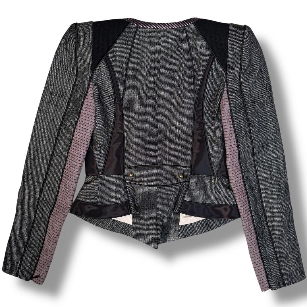 美品 LOUIS VUITTON モノグラム 異素材 切替 コルセットジャケット