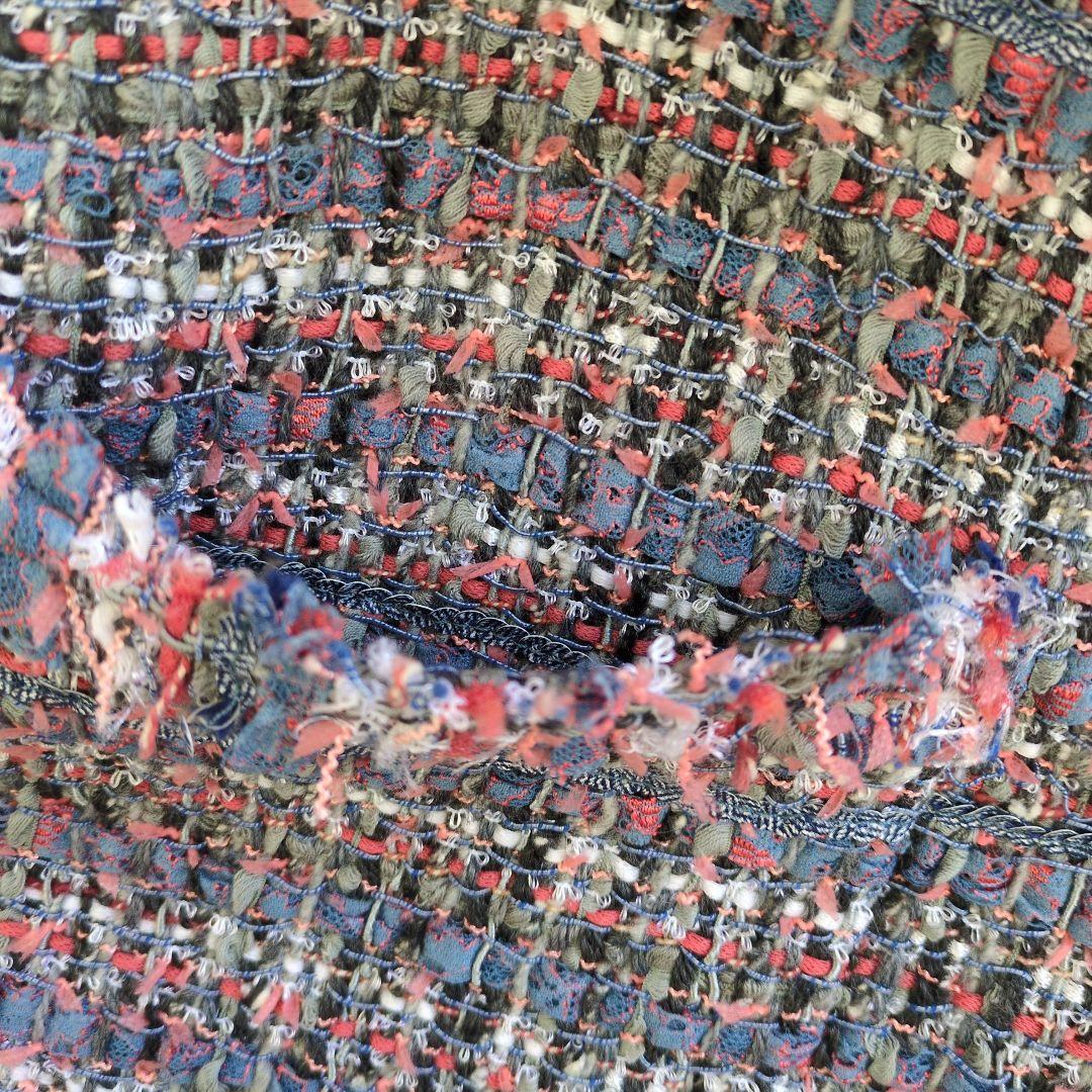 美品Rene 36　ファンシー　ツイード　ワンピース　ピンクパープル系ACT3