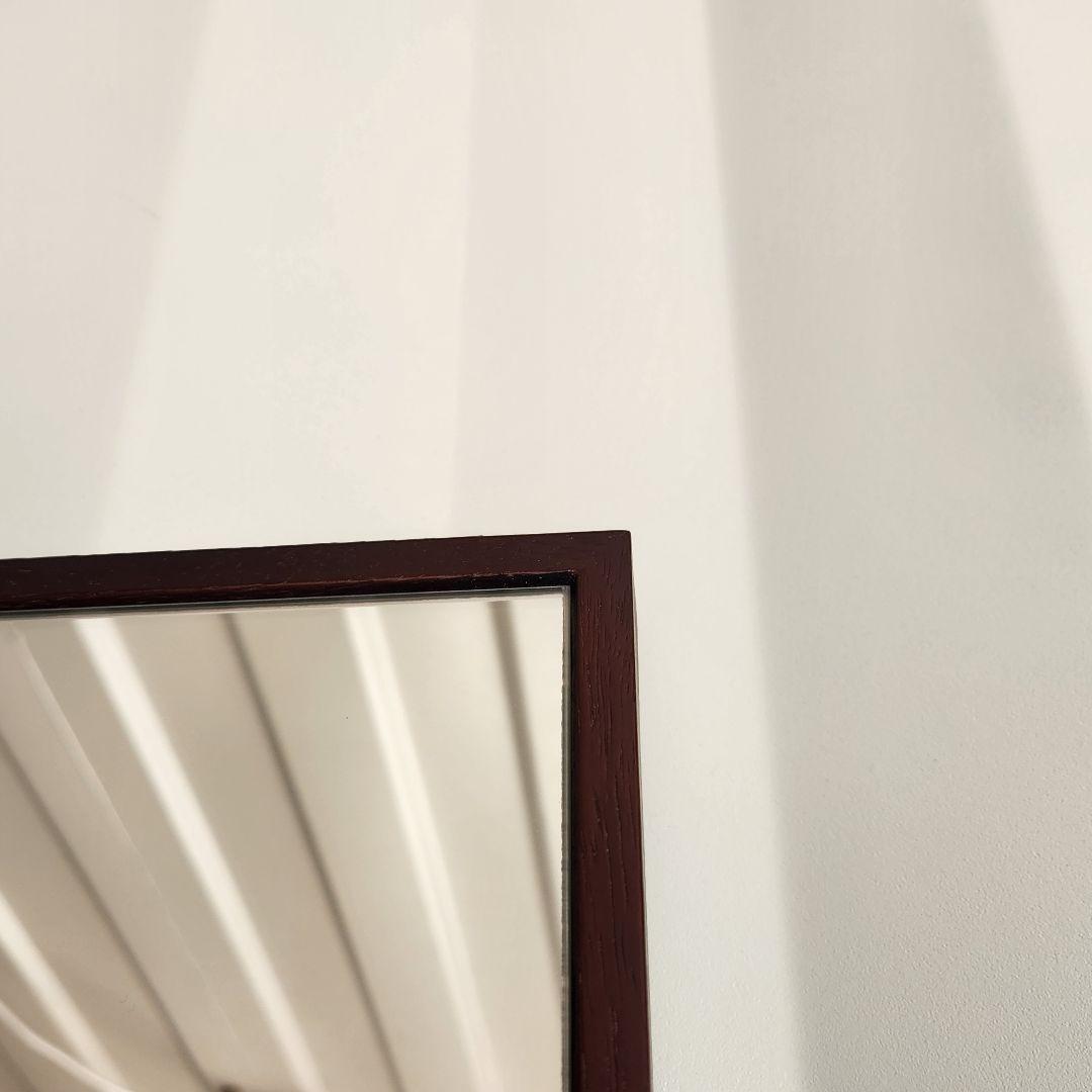 廃盤モデル　塩川光明堂 ウォールミラー HF-120 ダークブラウン 壁掛け鏡