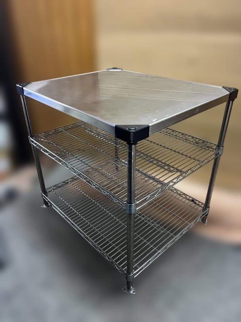 業務用スーパーエレクター 幅760奥行615　ソリッドシェルフ　ワイヤーシェルフ