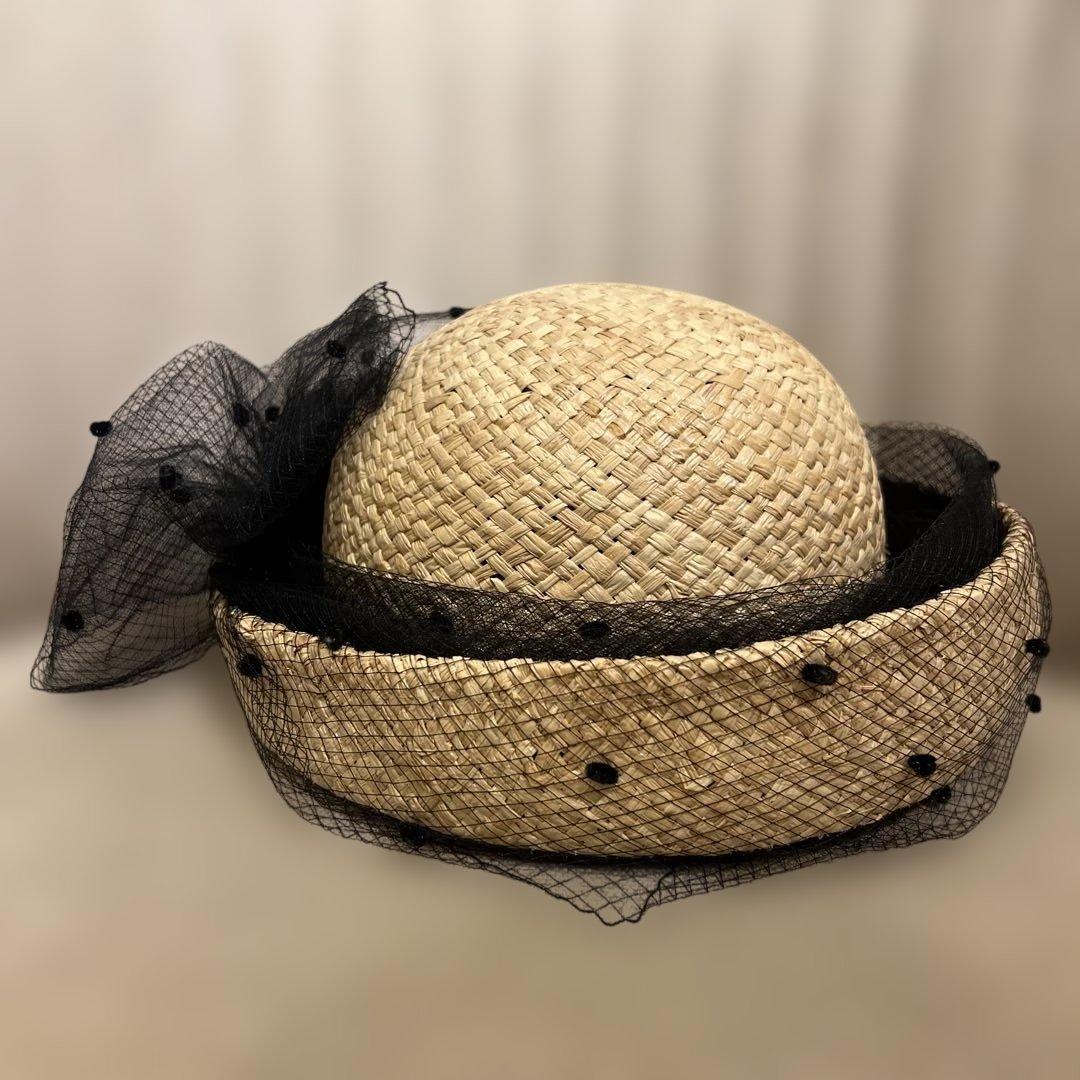 【美品】CA4LA 定価39,600円　MAGGY 3 麦わら帽子　　チュール