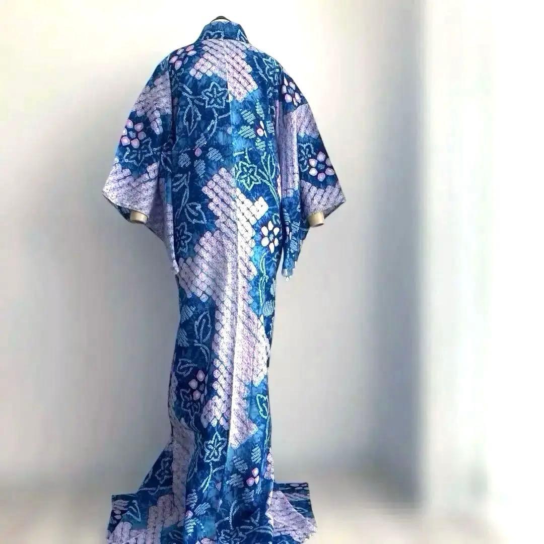 つくし 有松鳴海絞り・蜘蛛絞り浴衣　身丈157cm ピンク　No.-24