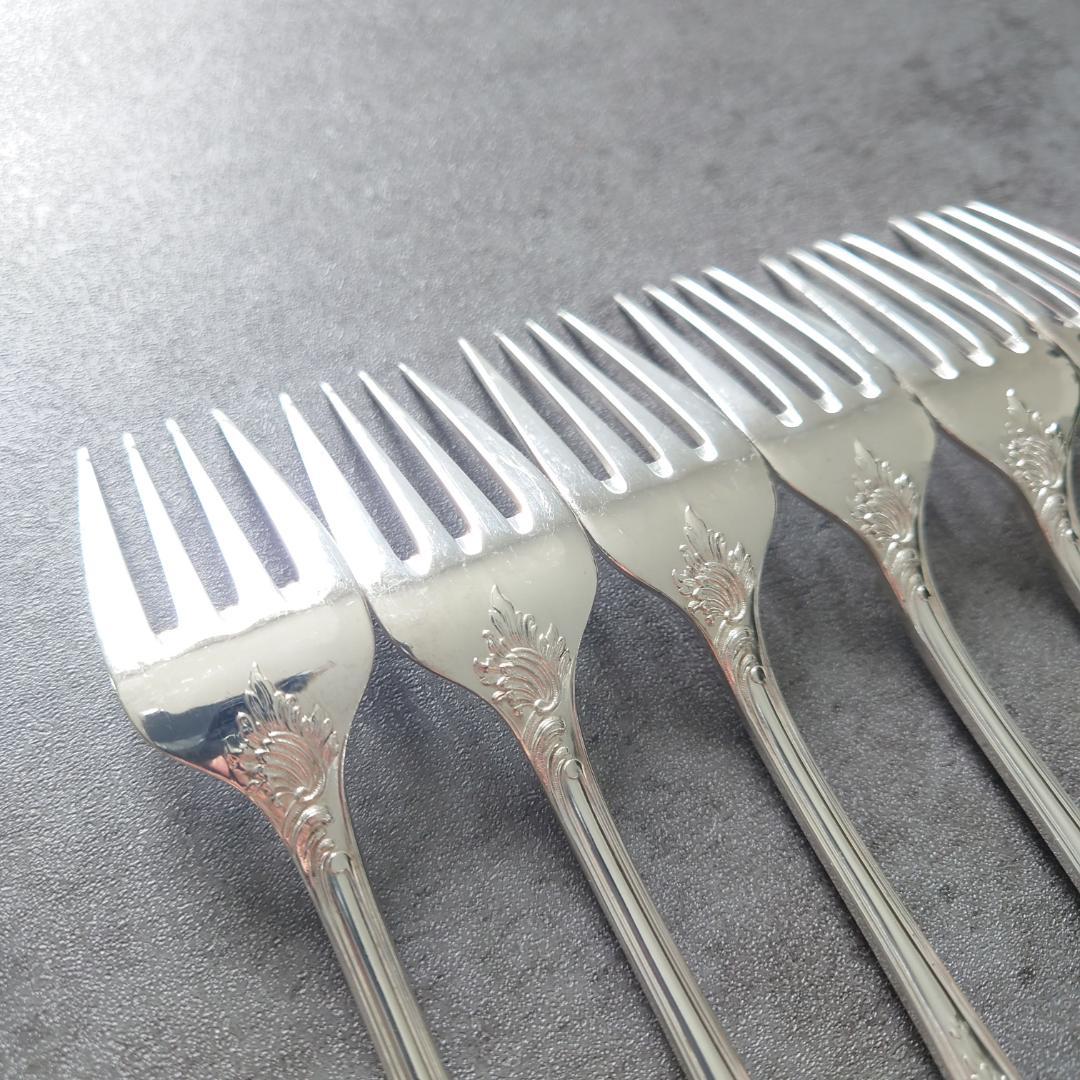 美品 希少 クリストフル マルリー サラダフォーク 6点