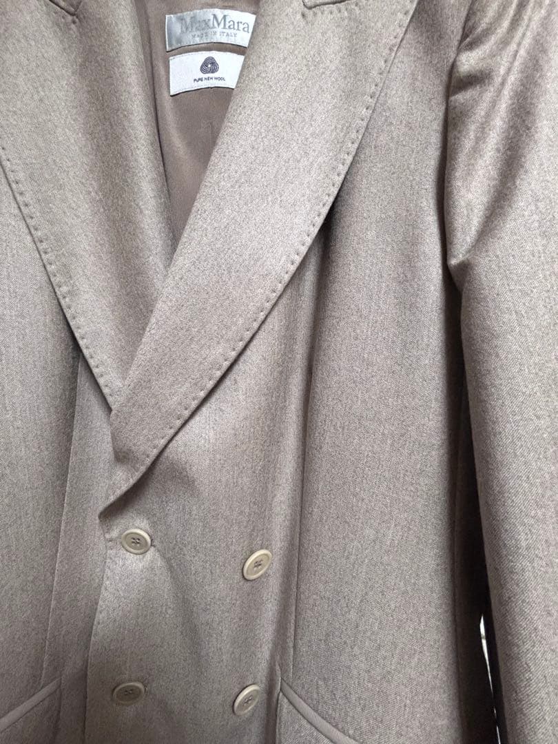 ［試着程度］マックスマーラ 白タグ　バージンウール　ジャケット　サイズ40