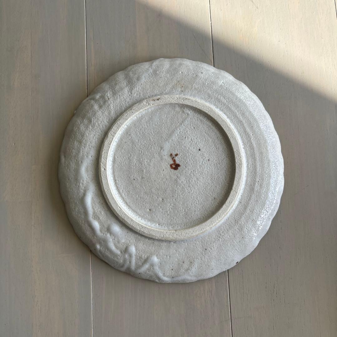 加藤直彦　志野菊型手造り和皿揃え　陽明庵