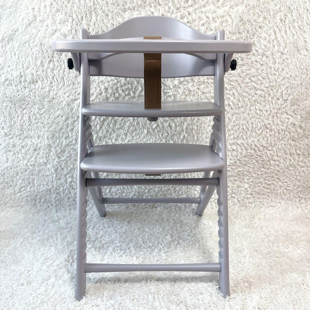 大和屋 アッフルチェア ハイチェア ソフトラベンダー セーフティチェアベルト