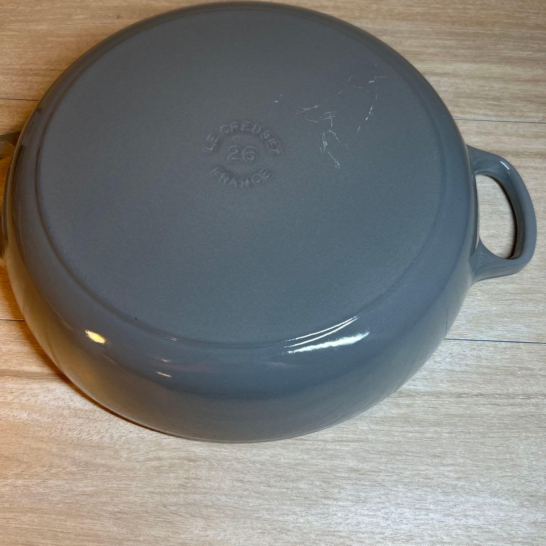 ルクルーゼ　ビュッフェ・キャセロール　26cm ミストグレー　グレー　両手鍋