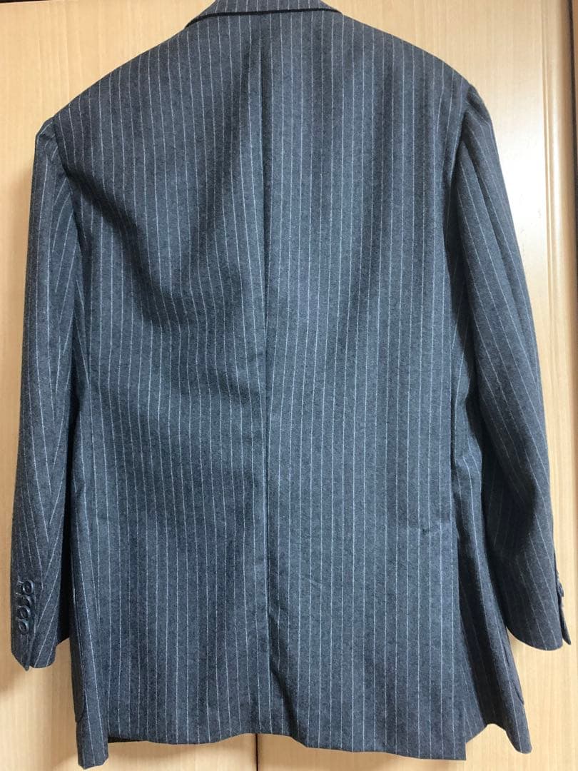 belvest ベルベスト フランネルチョークストライプスーツ48