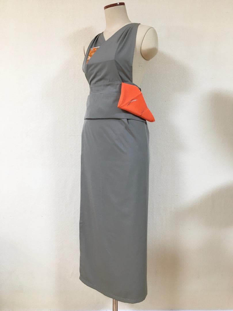 茶道稽古着　二部式　ツイル　グレーカーキ