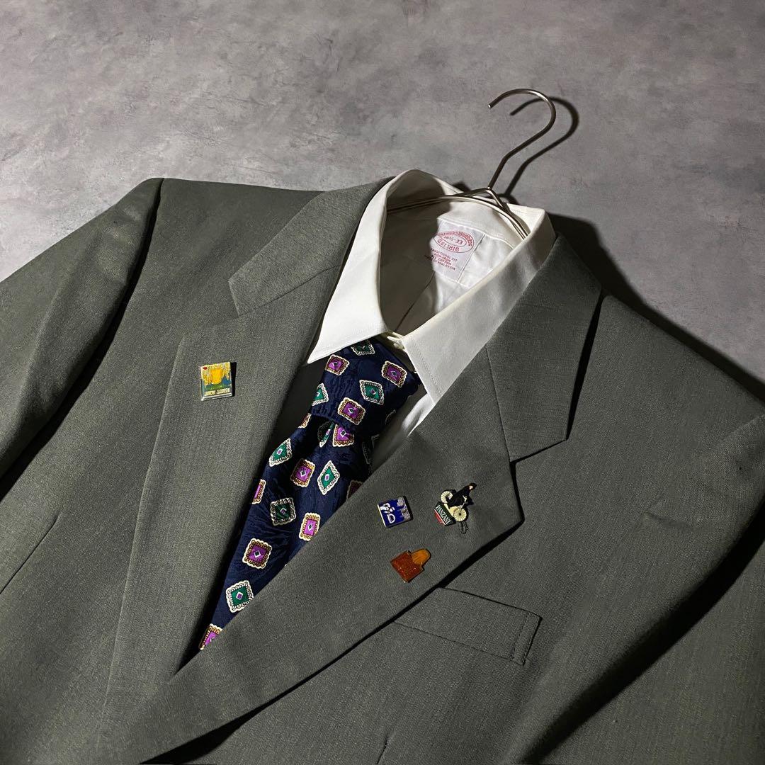 90s vintage レトロセットアップ スーツ ピンズ No.232成人式