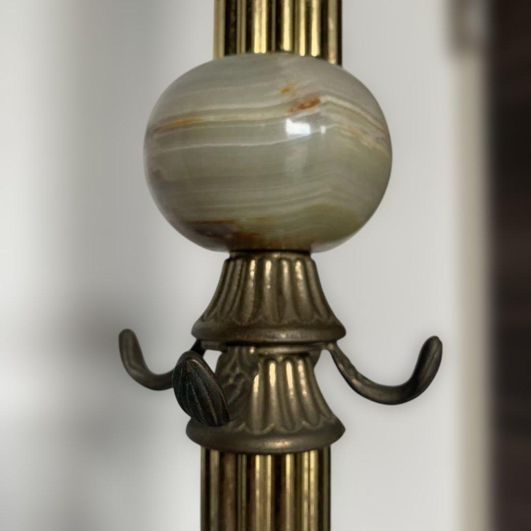 ①ポールハンガー　真鍮　イタリア　ビンテージ　コート掛け ①②セット品