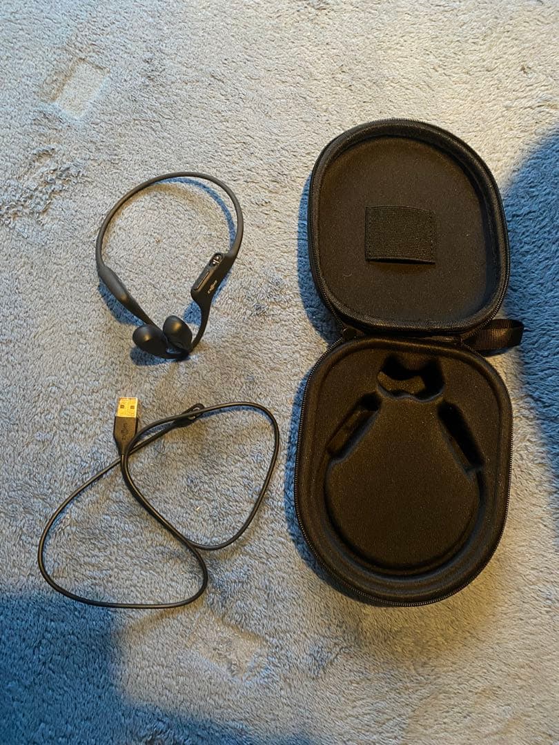 骨伝導イヤホン shokz s803 ブラック ケース付き