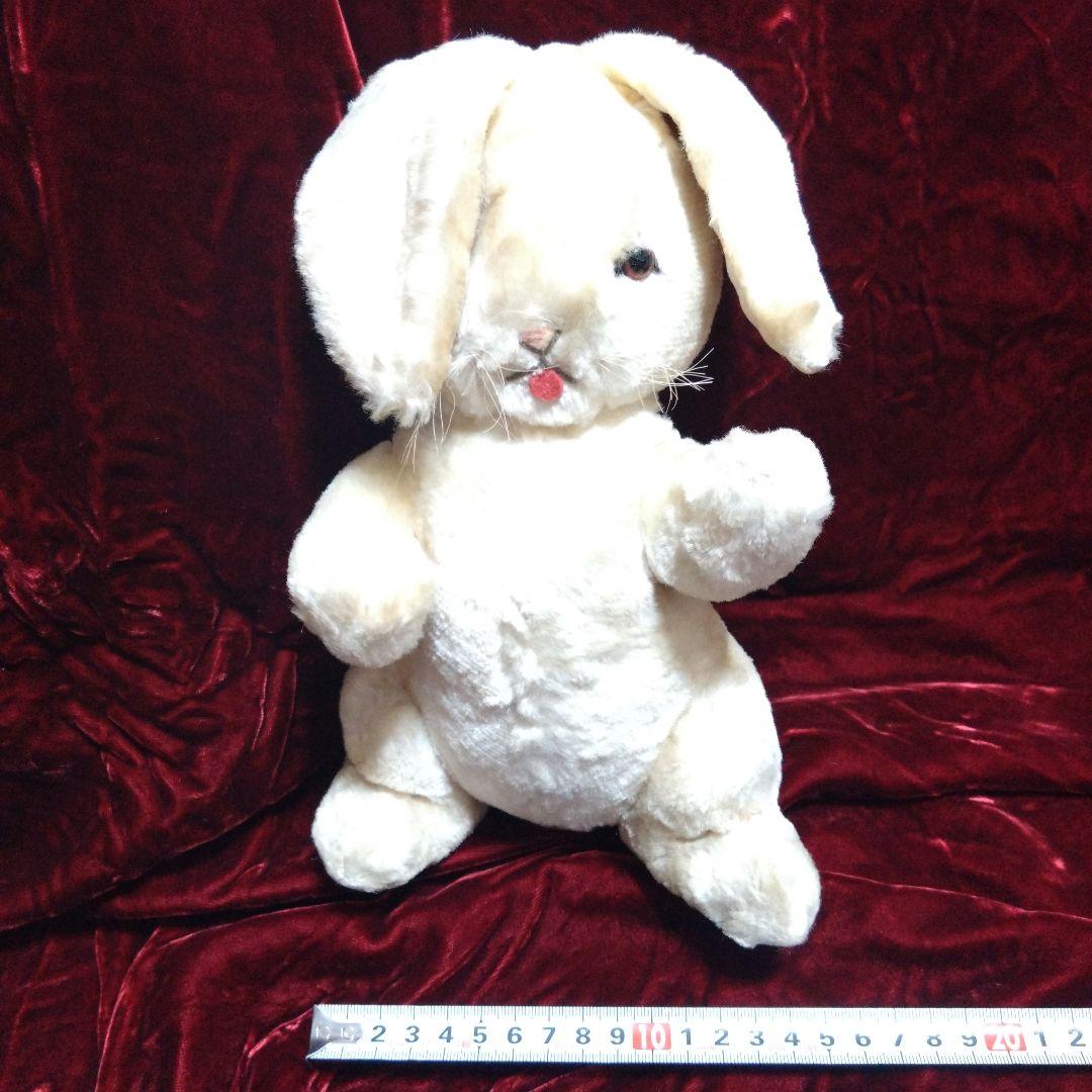 フランスアンティーク白いウサギぬいぐるみ 約25cm