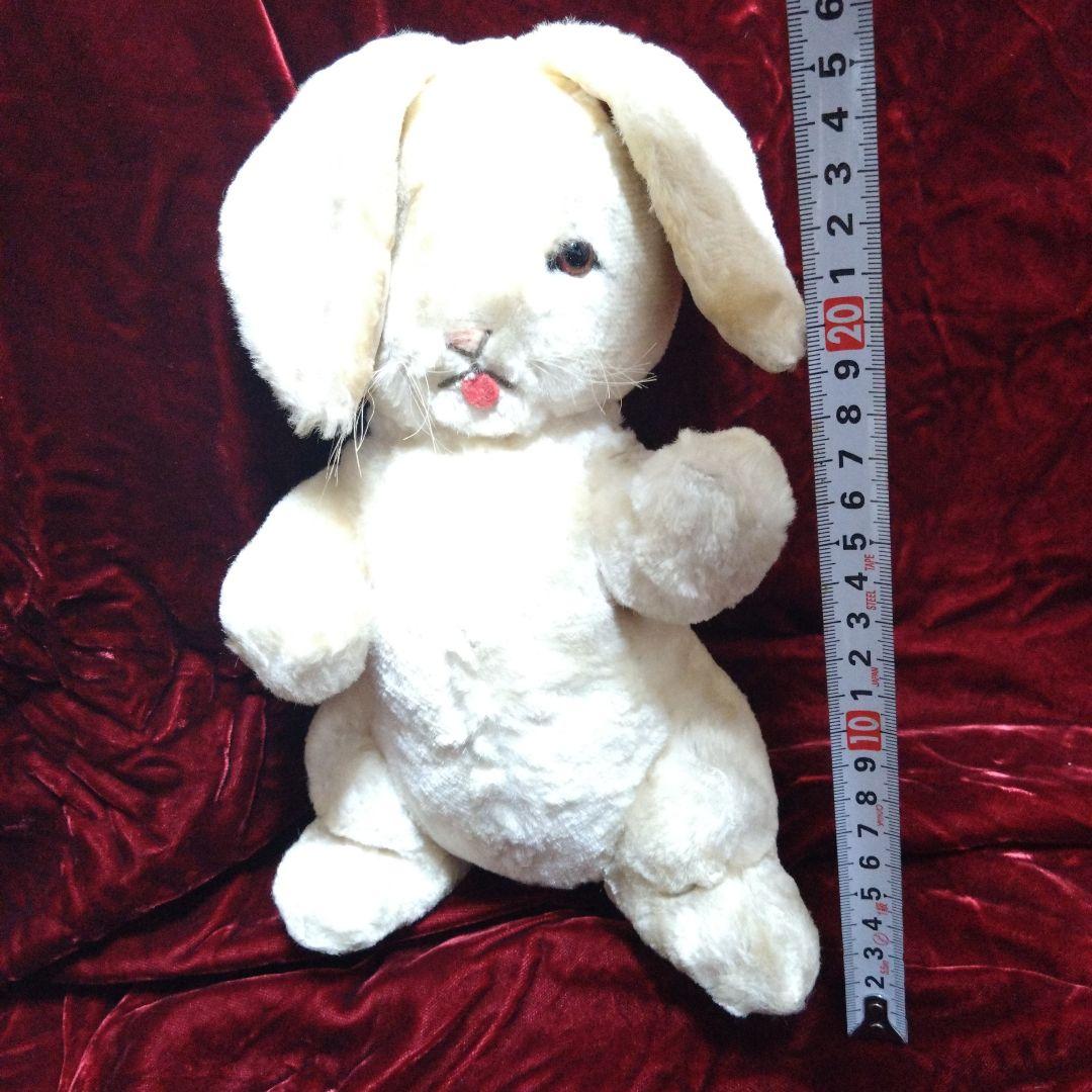 フランスアンティーク白いウサギぬいぐるみ 約25cm