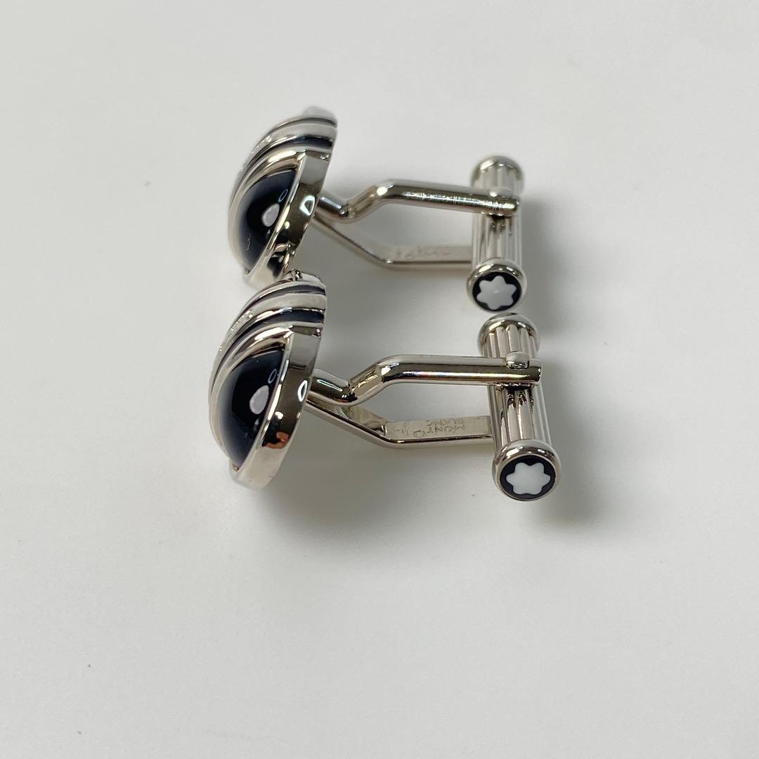 モンブラン MONTBLANE オニキス カフス シルバーカラー