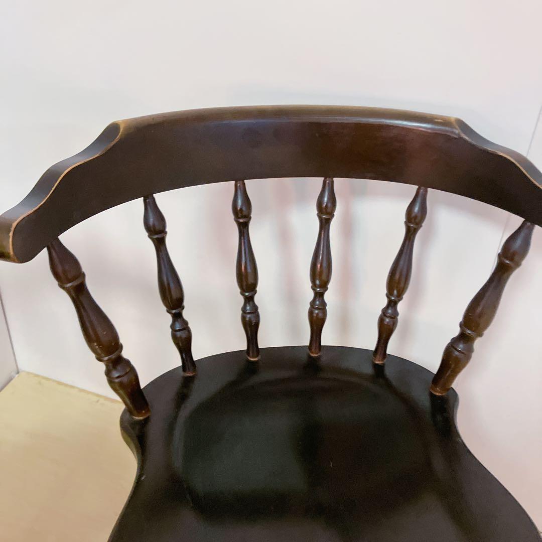 飛騨産業　木製　キャプテンチェア　2脚セット　ダイニングチェア　アームチェア　①