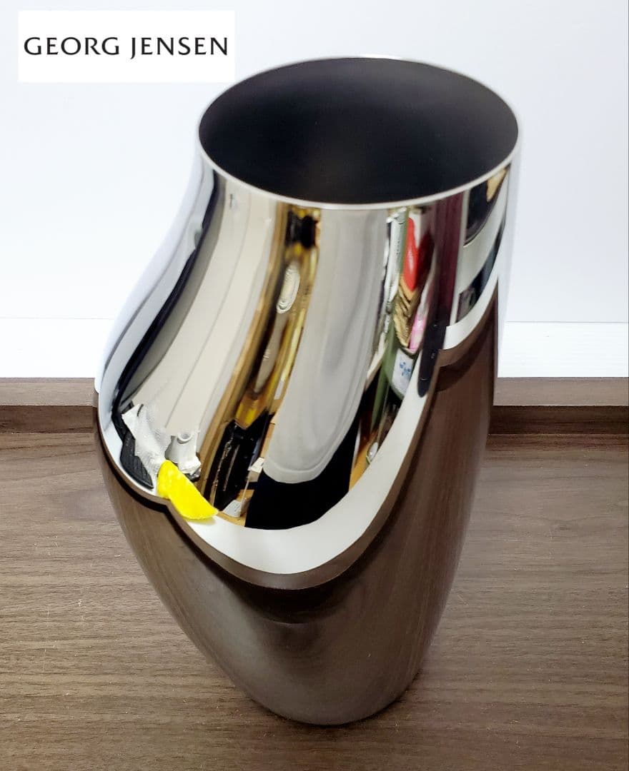 ジョージ・ジェンセン　SKYコレクション　フラワーベース　ステンレス　デンマーク