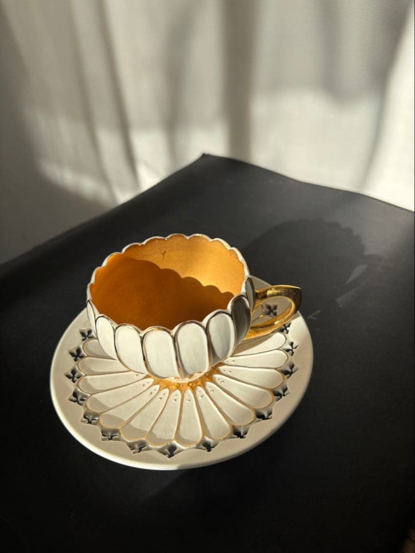 伊藤剛俊　白金珈琲カップ&ソーサー