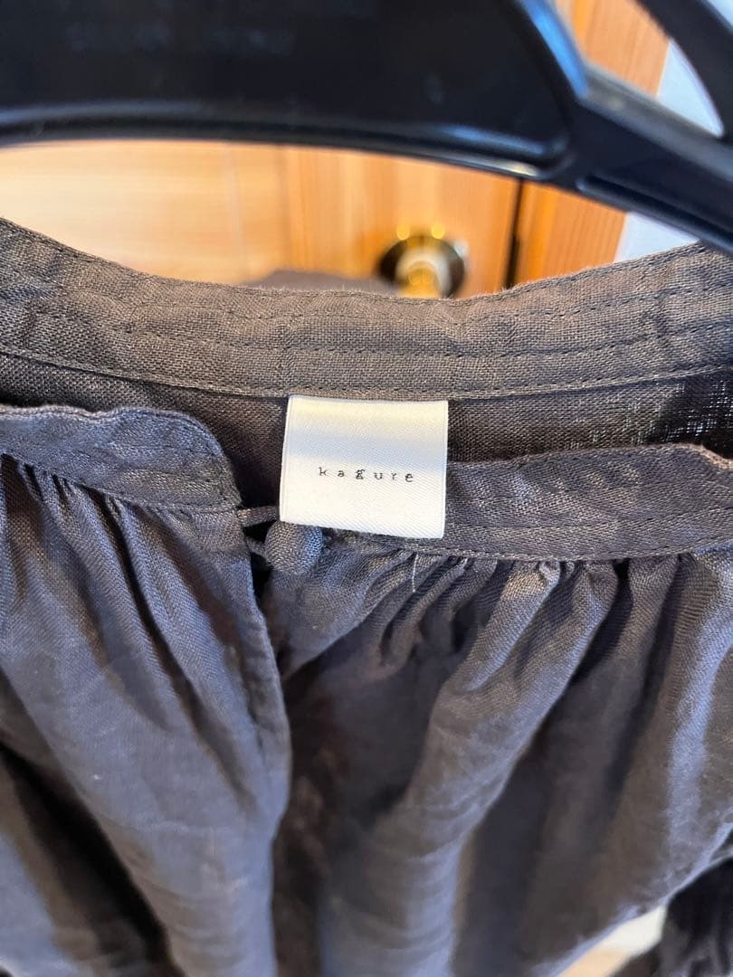 かぐれ　リネンスモックブラウス