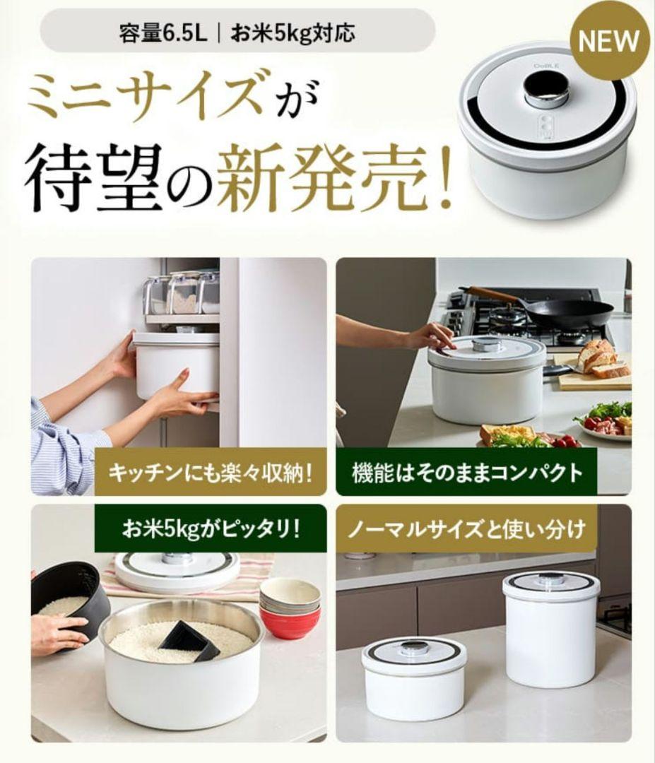 【新品未使用】OoBLE mini 真空保存容器　6.5L　米びつ　オーブルミニ
