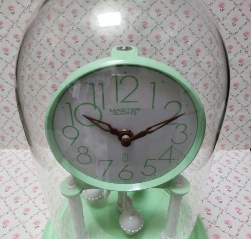 美品 ジャパンヴィンテージ 置時計 日本製 マスタークォーツ 未使用品 当時物