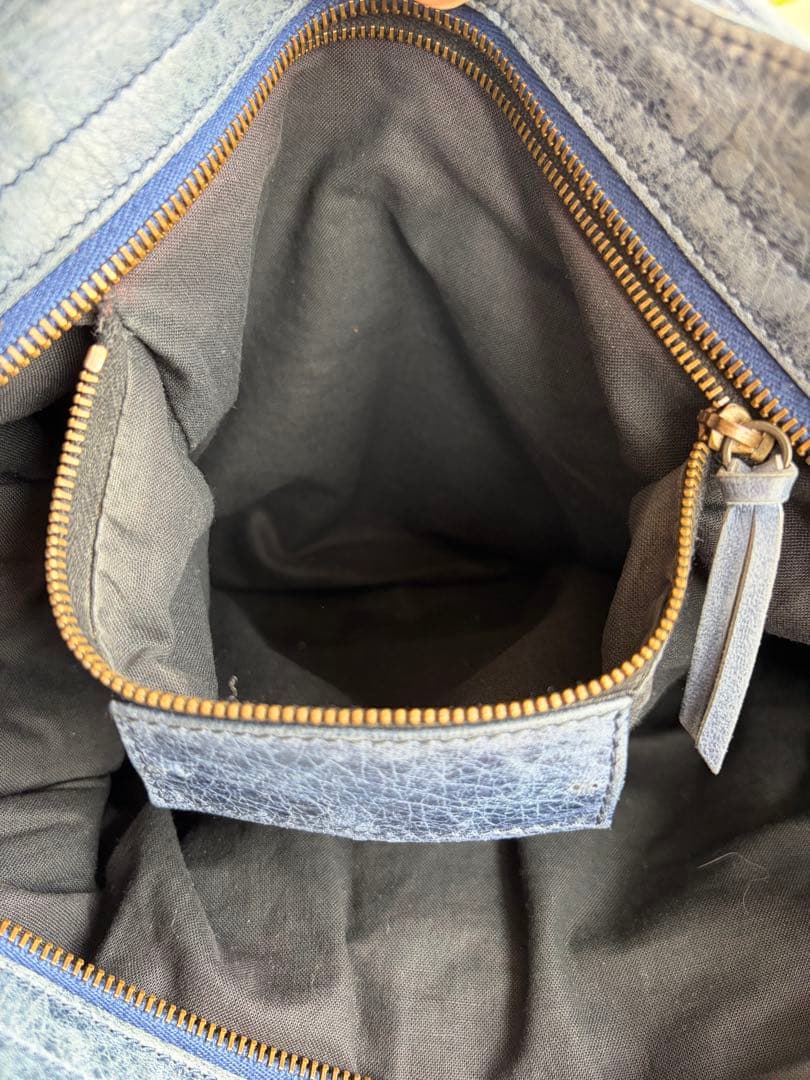 BALENCIAGA ブルー　バッグ 保存袋付き