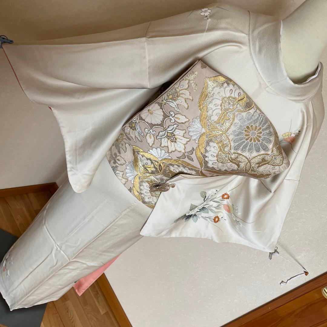 ひろりん様おまとめ　優しい生成色に四季花が美しい訪問着