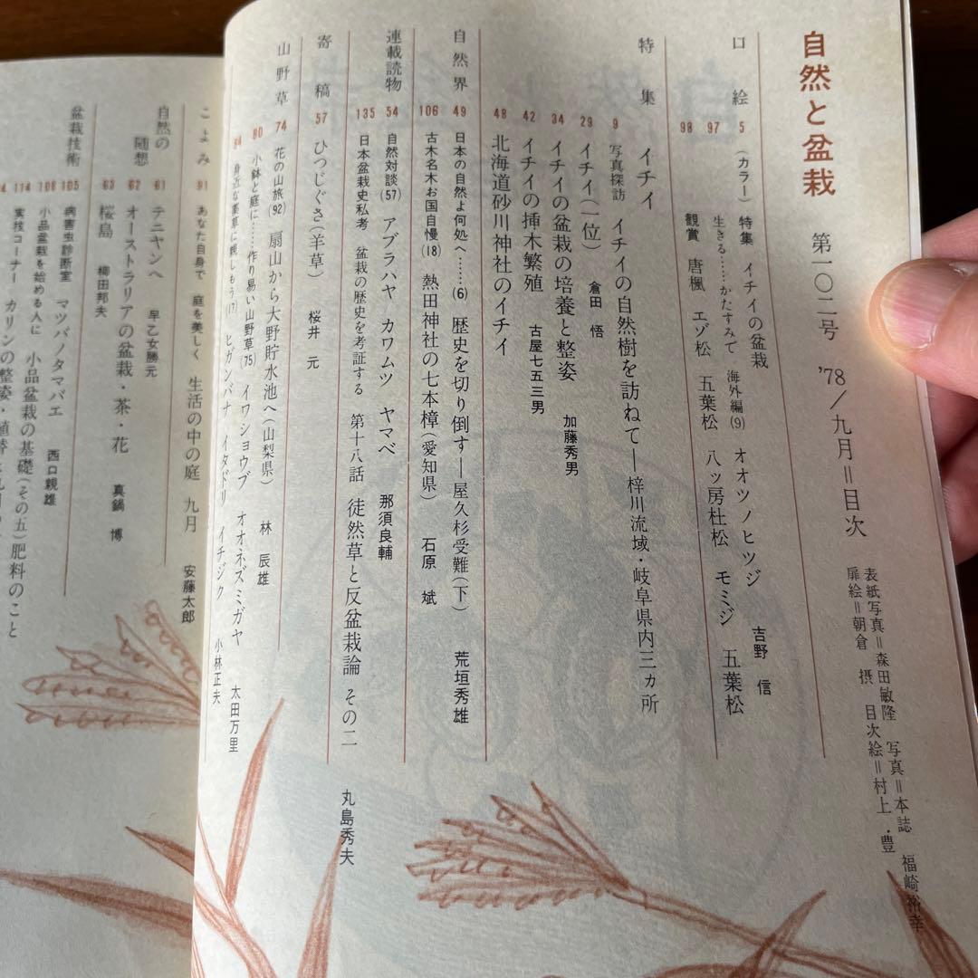 自然と盆栽70号〜104号（1976年〜1978年）35冊